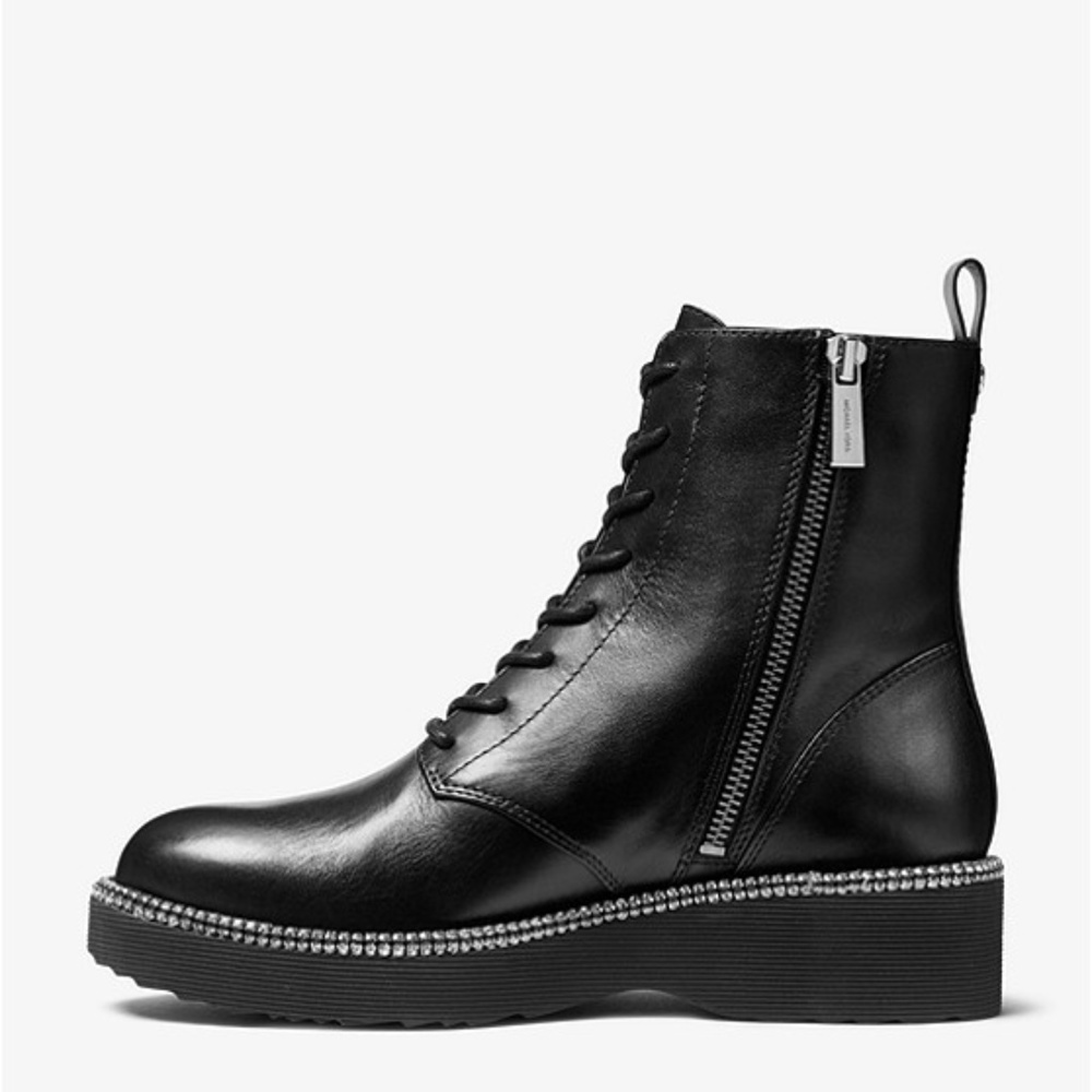 MICHAEL KORS Tavie Leather Combat Boot✨NEW! - Picture 7 of 8